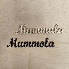 Katso kuvagalleriassa, mummu, mummo, mummi, äitienpäivä, lahja mummulle, isoäiti, maesema, vaneri, kyltti