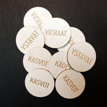 Katso kuvagalleriassa, Pyöreä pyyhekyltti

